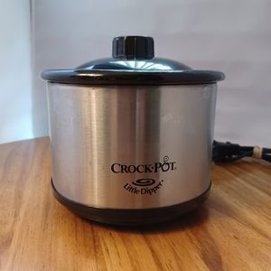 Crock-Pot Little Dipper Mini Warmer Stainless Appetizer Server with Lid